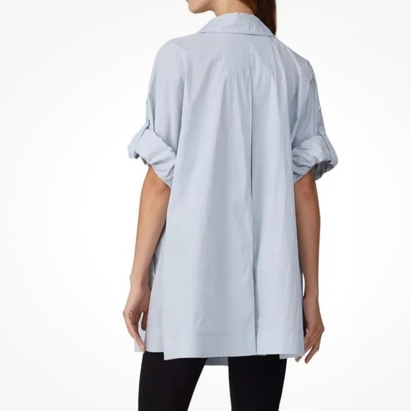 CO Rolled Tab Long Sleeve Oversied Button Down Shirt Blouse Top Size Medium - Picture 8 of 9